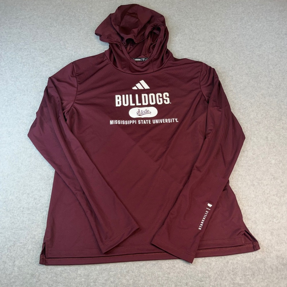 Adidas Mississippi State Bulldogs Hoodie Maroon Mens Medium A96001 Starkville